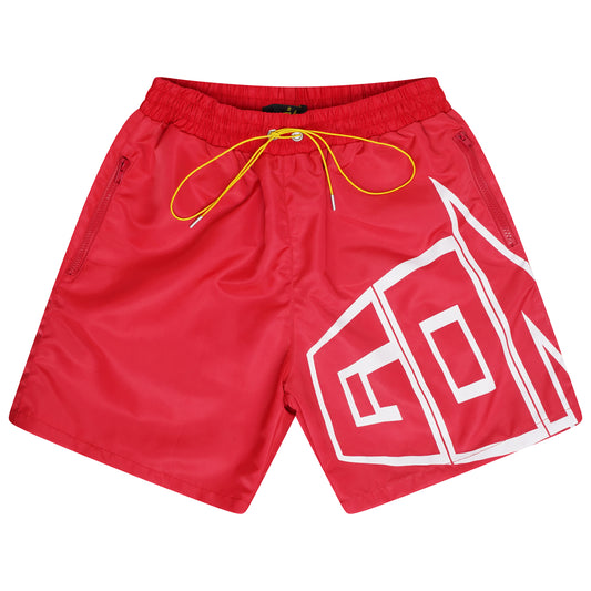 GONE 90s Shorts - Red